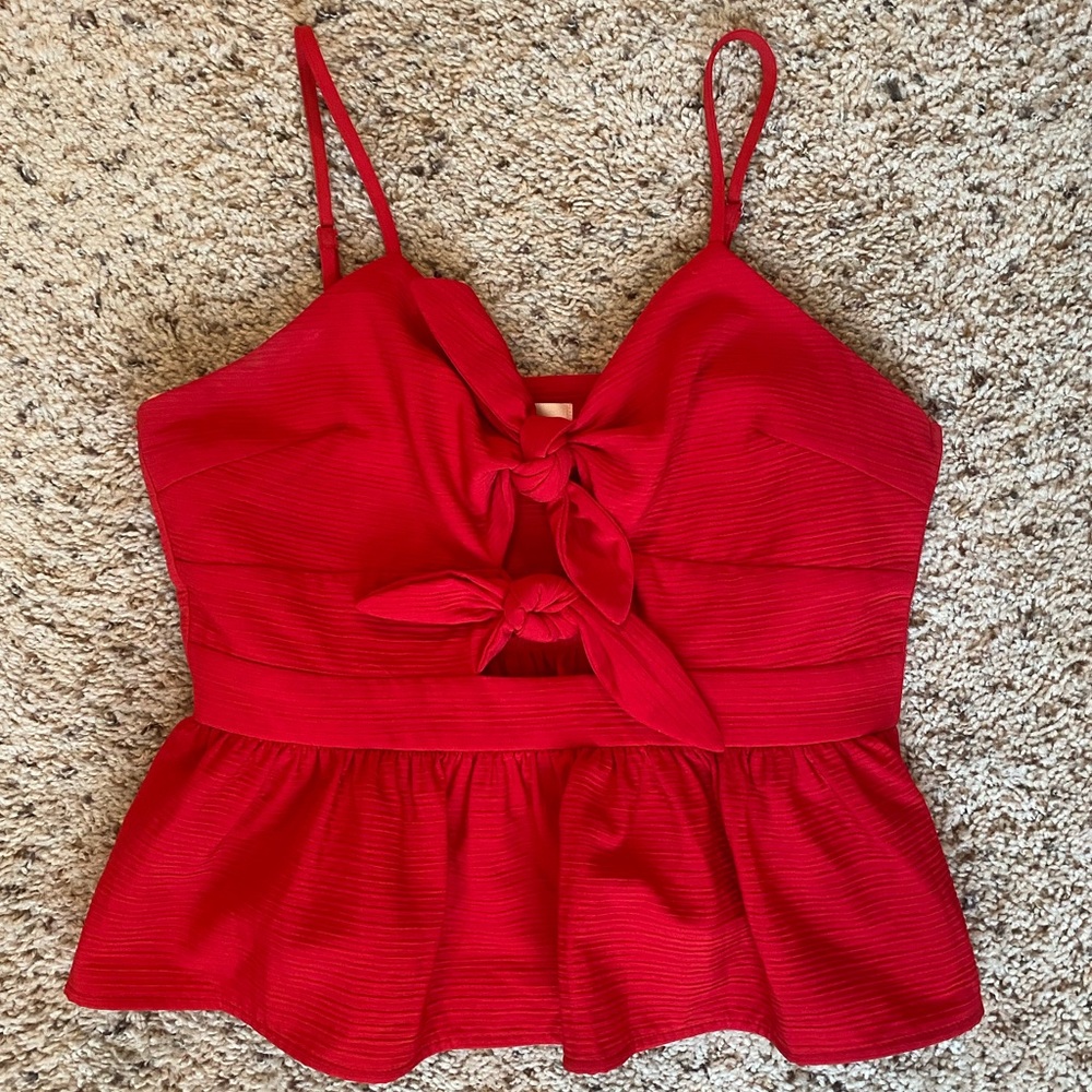 J.O.A. tie red tank